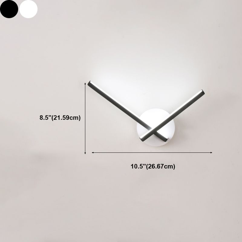 Linear Shape Metal Wall Sconce Modern Style 2-Lights Wall Mounted Light