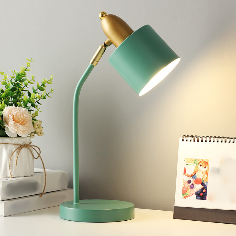 Modern Style Conical Nightstand Lamp Metal 1-Light Table Light