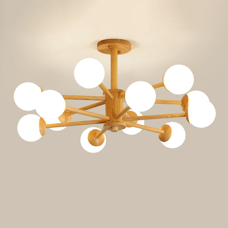 Wood Hanging Pendant Lights Modern Global Hanging Lamps for Living Room