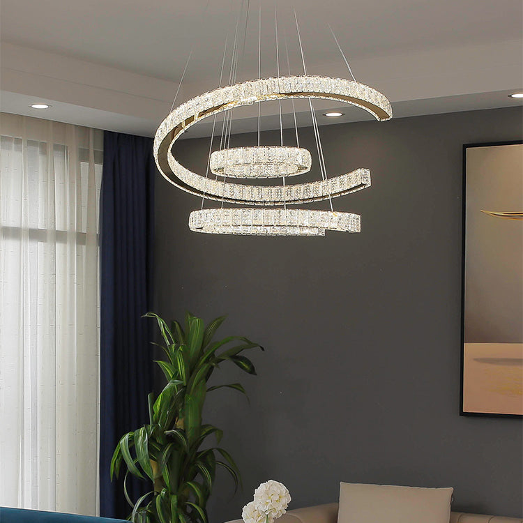 Zeitgenössische Decke Anhänger Lichtkristalldecke Hängende Armaturen für Wohnzimmer