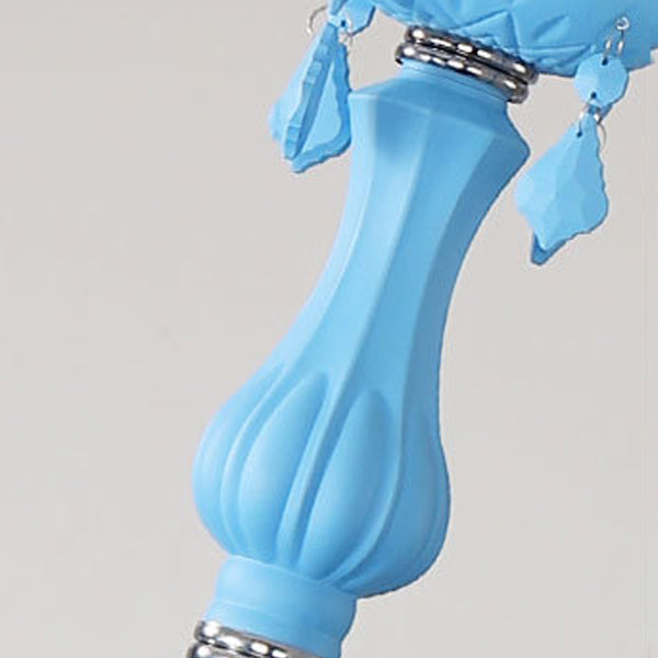 Multi Light Candle Branch Hanging Pendant Modern Style Crystal Hanging Lighting in Blue