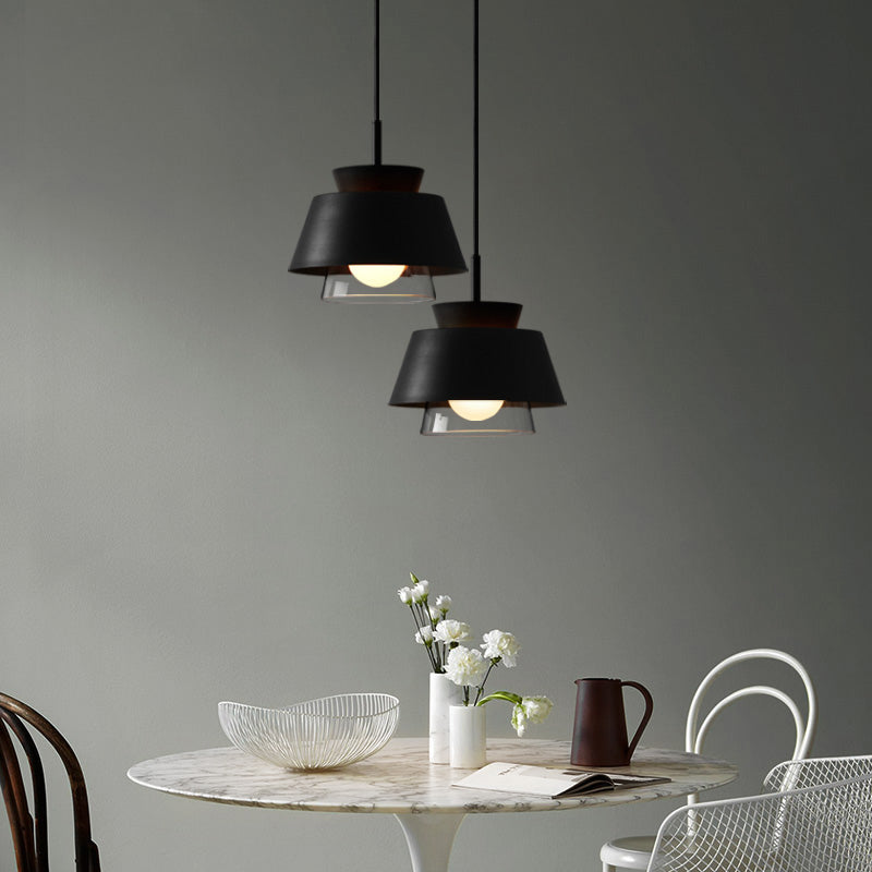 Metal Barrel Hanging Lights Modern Macaron Style 1 Light Pendant Light pour salle à manger