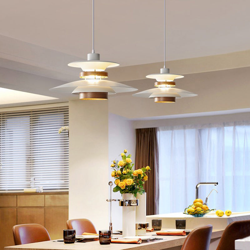 Shade Hanging Lights MODERNE MODERNE MODERNE 1 Light Hanging Mount Mount avec bois pour le chevet