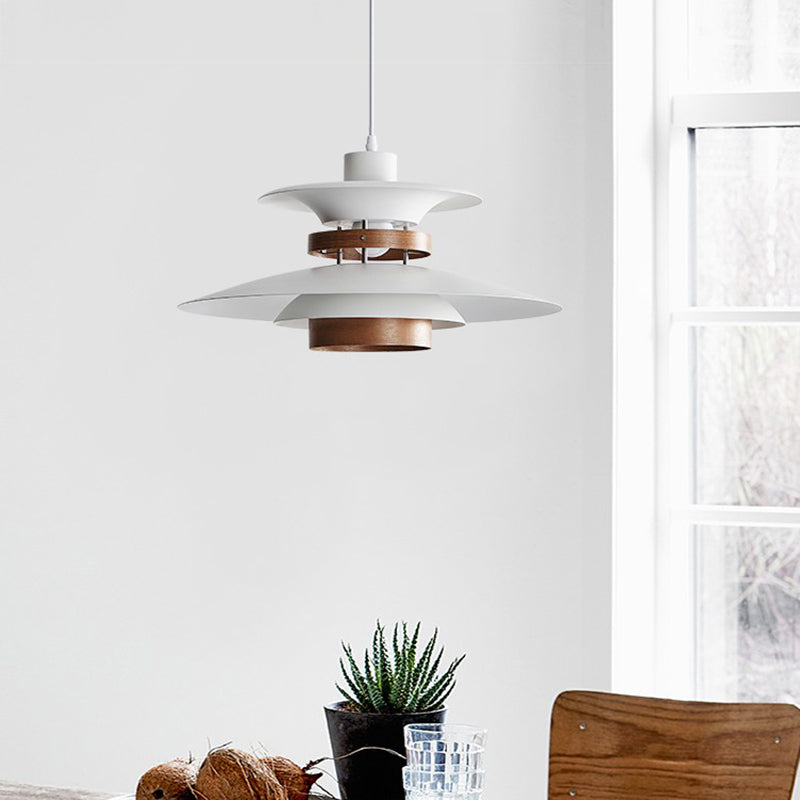 Shade Hanging Lights MODERNE MODERNE MODERNE 1 Light Hanging Mount Mount avec bois pour le chevet