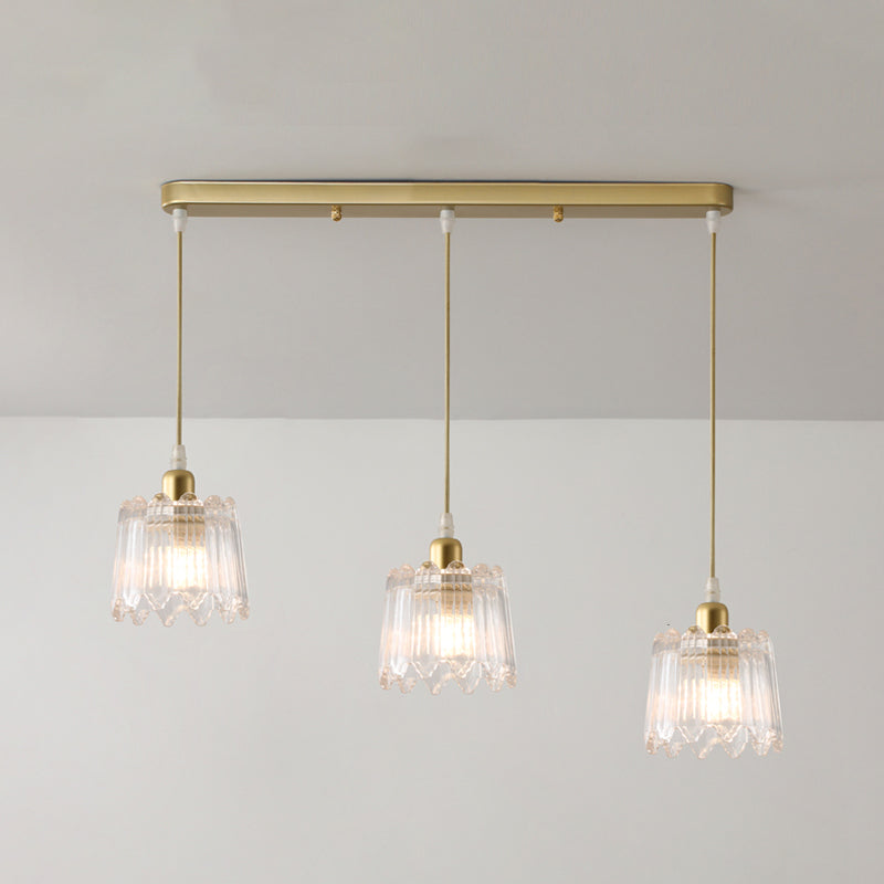 Bar Hanging Pendant Light Vintage Glass Ceiling Pendant Light with 3 Lights