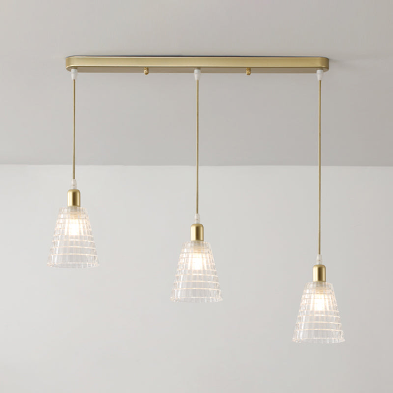 Bar Hanging Pendant Light Vintage Glass Ceiling Pendant Light with 3 Lights