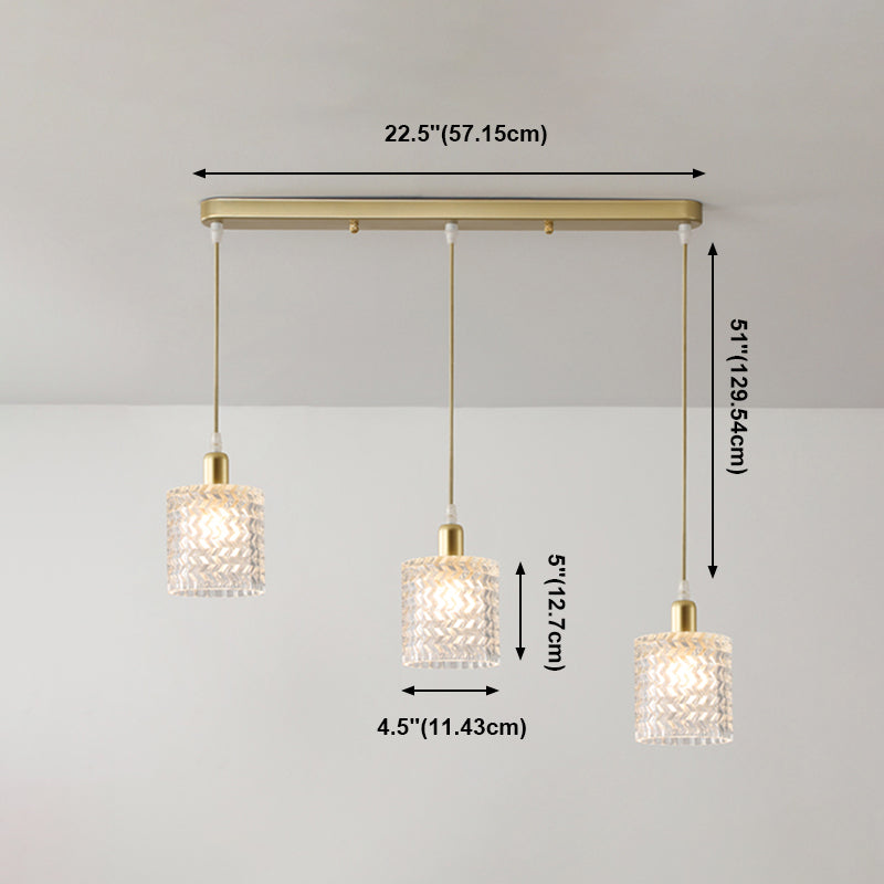 Bar Hanging Pendant Light Vintage Glass Ceiling Pendant Light with 3 Lights