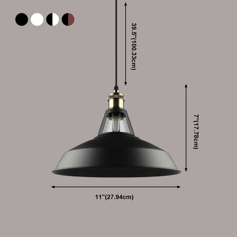 Lampada a sospensione in metallo a 1 luce bar a sospensione vintage per negozio