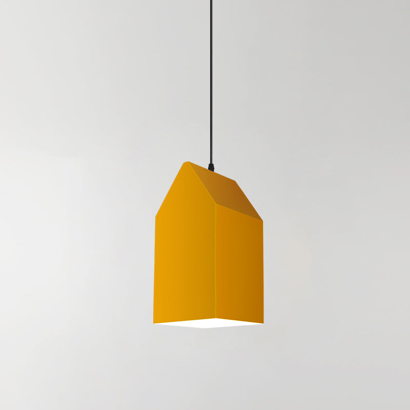 1 Light Unique Hanging Pendant Modern Macaron Style Glass Hanging Lighting for Bedroom