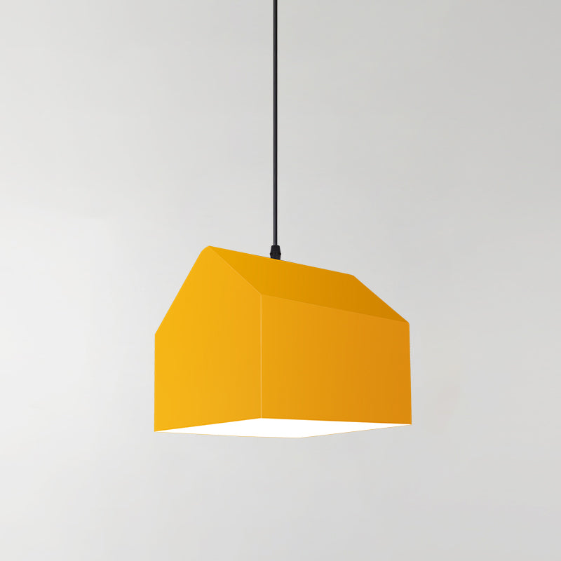 1 Light Unique Hanging Pendant Modern Macaron Style Glass Hanging Lighting for Bedroom