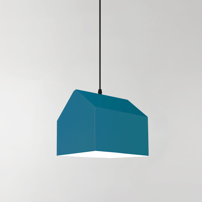 1 Light Unique Hanging Pendant Modern Macaron Style Glass Hanging Lighting for Bedroom