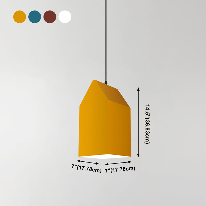 1 Light Unique Hanging Pendant Modern Macaron Style Glass Hanging Lighting for Bedroom