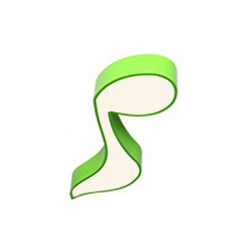 Metal Note Forme Hanging Lights Modern Style 1 Light suspendu Mount Symiss pour chambre à coucher