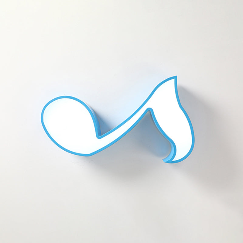 Metal Note Forme Hanging Lights Modern Style 1 Light suspendu Mount Symiss pour chambre à coucher