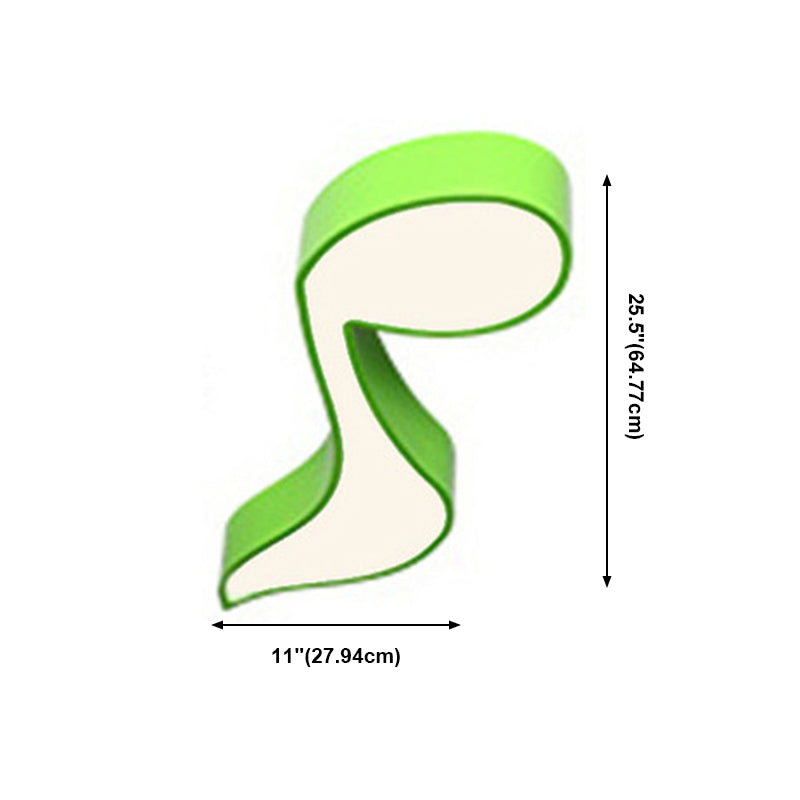 Metal Note Forme Hanging Lights Modern Style 1 Light suspendu Mount Symiss pour chambre à coucher