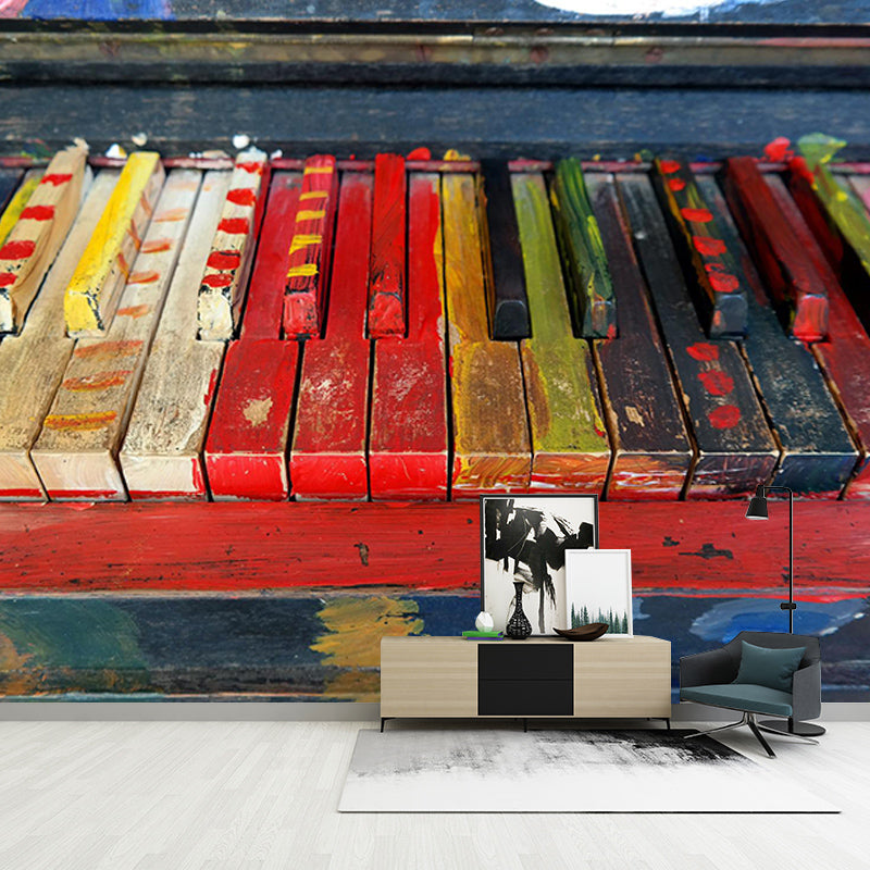 Musical Instruments Mildew Resistant Wallpaper Environmental Sleeping Room Wall Mural