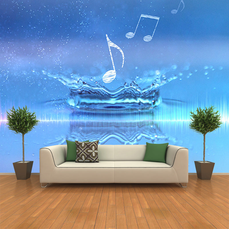 Modern Illustration Mural Wallpaper Musical Note Indoor Wall Mural