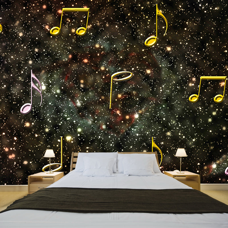 Modern Illustration Mural Wallpaper Musical Note Indoor Wall Mural
