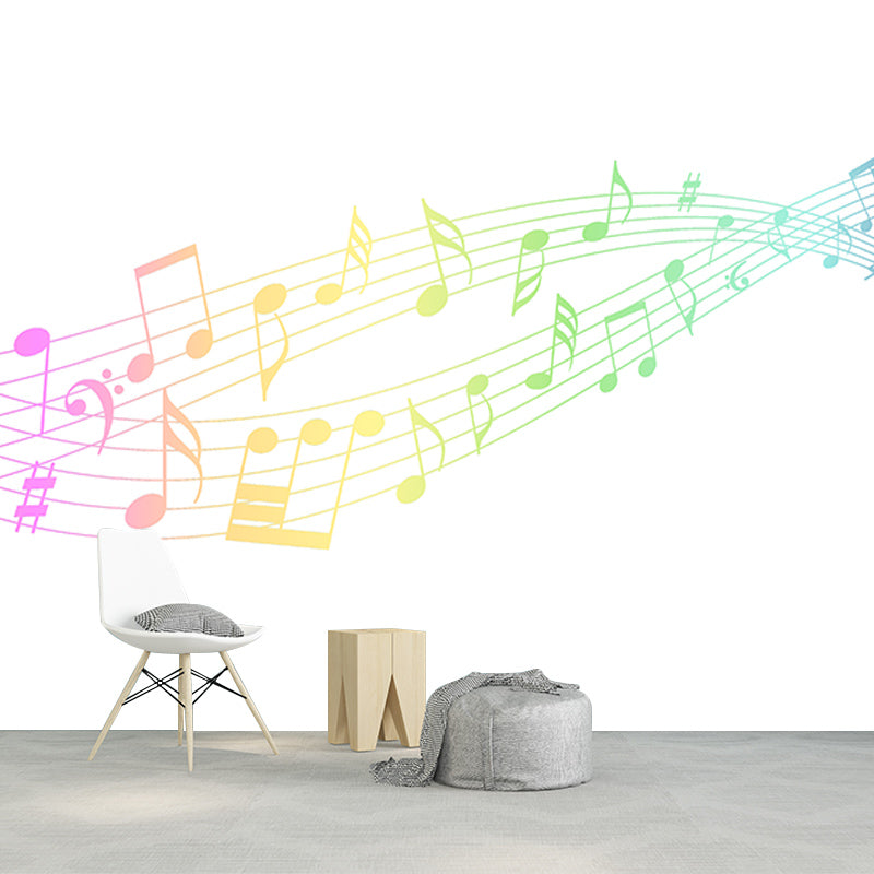 Illustration Environment Friendly Mural Wallpaper Musical Elements Bedroom Wall Mural