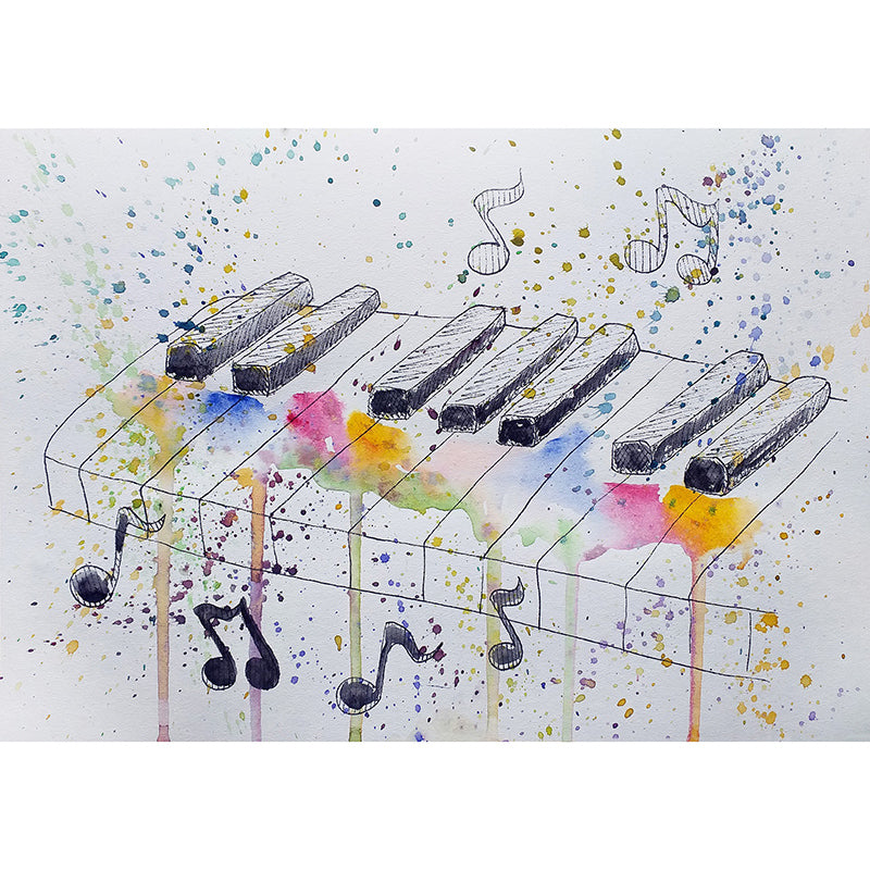 Illustration Environment Friendly Mural Wallpaper Musical Elements Bedroom Wall Mural