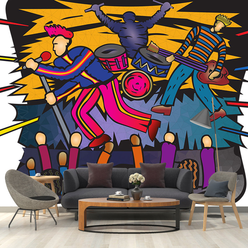 Environmental Wall Mural Wallpaper Music Lovers Sitting Room Wall Mural