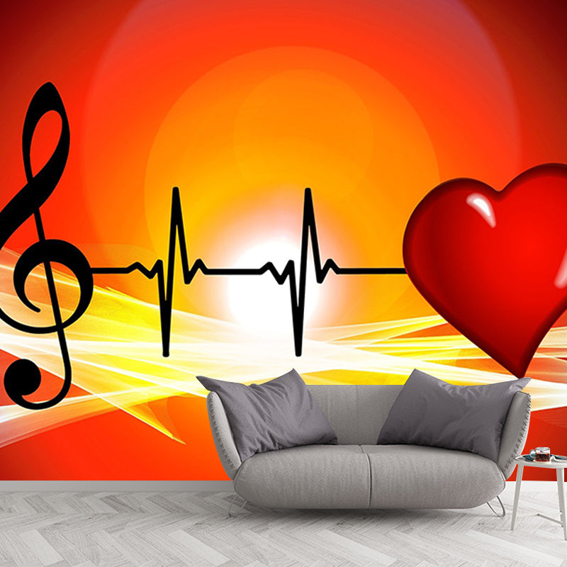 Environmental Wall Mural Wallpaper Music Lovers Sitting Room Wall Mural