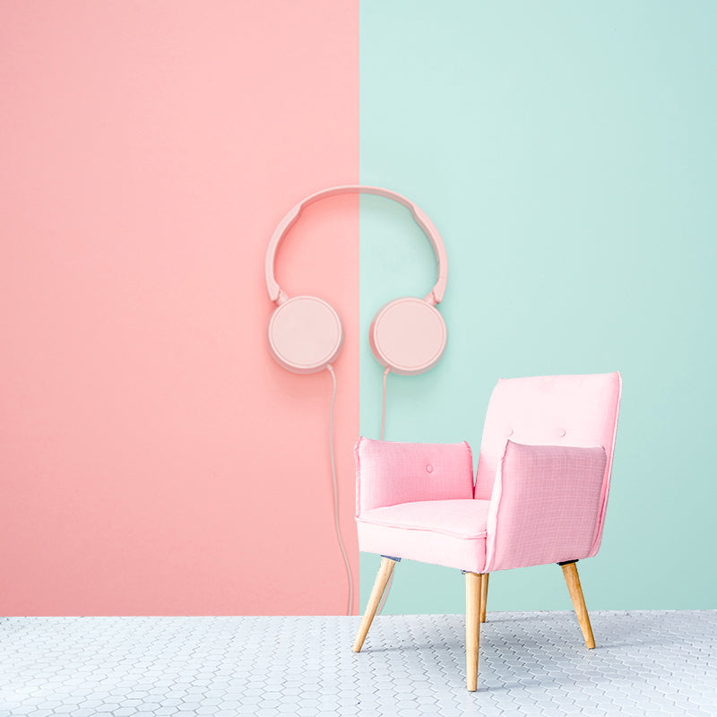 Washable Stain Resistant Wall Mural Wallpaper Headphones Sitting Room Wall Mural