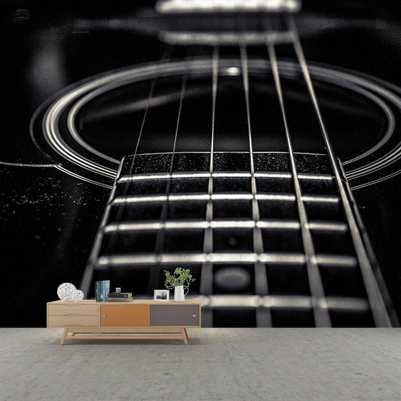 Guitar Mildew Resistant Mural Wallpaper Sleeping Room Wall Mural