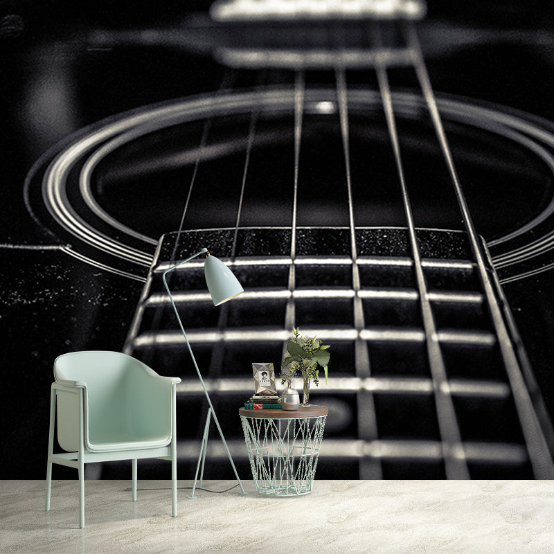 Guitar Mildew Resistant Mural Wallpaper Sleeping Room Wall Mural