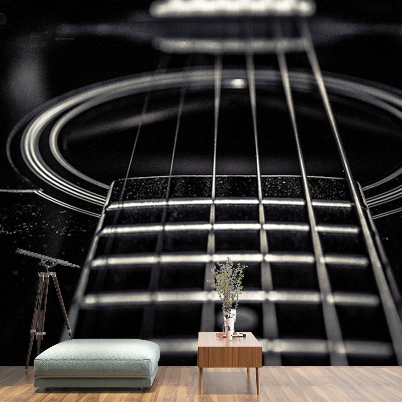 Guitar Mildew Resistant Mural Wallpaper Sleeping Room Wall Mural