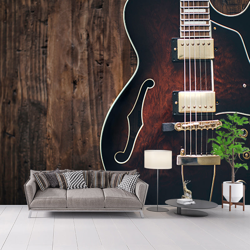 Photography Stain Resistant Mural Wallpaper Music Lovers Living Room Wall Mural