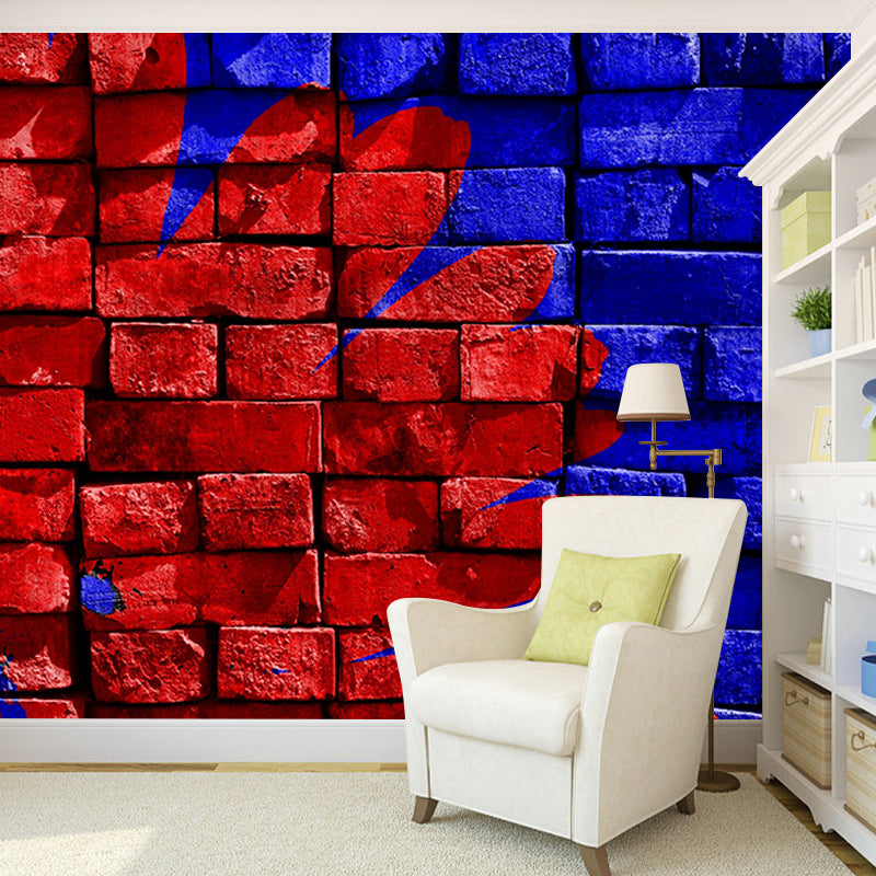 Brick Wall Photography Mural Wallpaper Environment Friendly Living Room Wall Mural