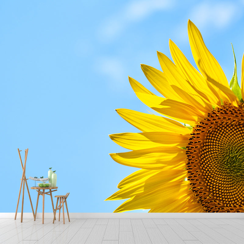 Environmental Wall Mural Wallpaper Sunflowers Living Room Wall Mural