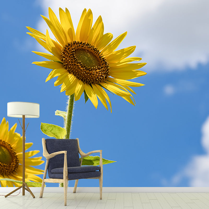 Environmental Wall Mural Wallpaper Sunflowers Living Room Wall Mural