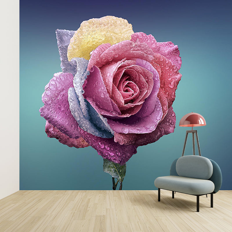 Photography Stain Resistant Mural Wallpaper Roses Living Room Wall Mural