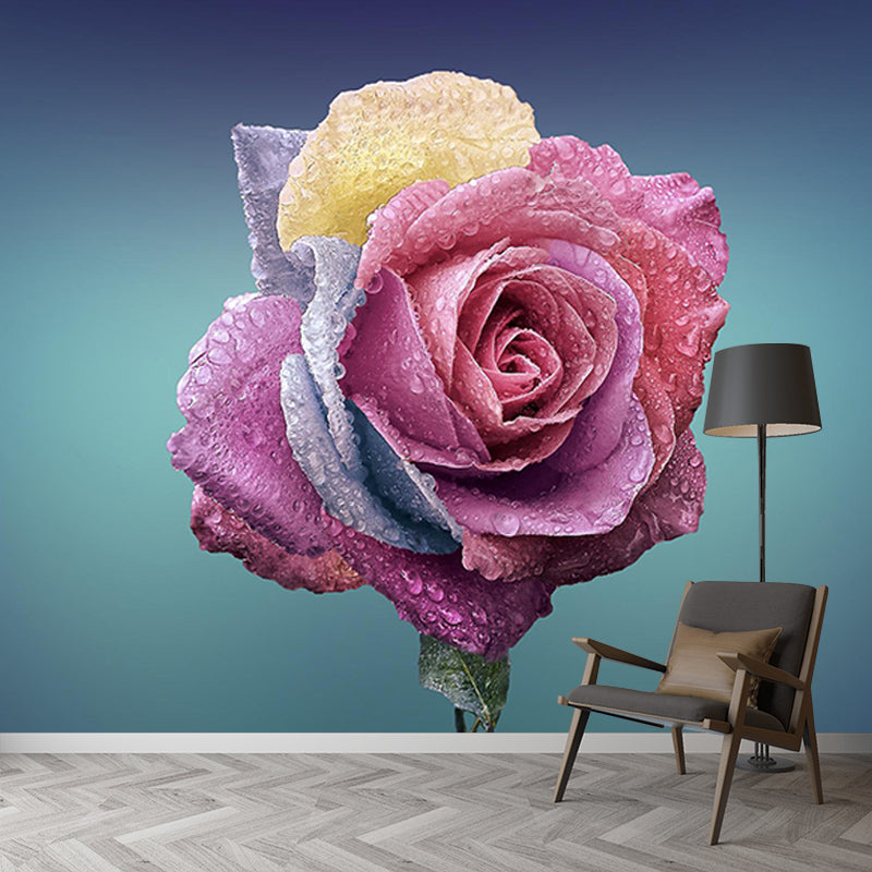 Photography Stain Resistant Mural Wallpaper Roses Living Room Wall Mural