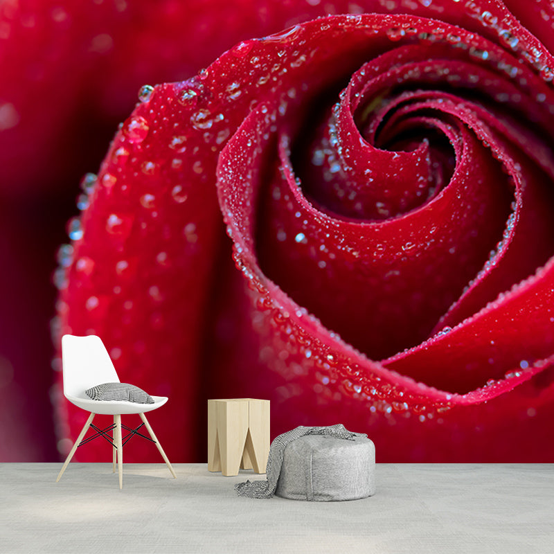 Roses Modern Style Mural Wallpaper Environment Friendly Bedroom Wall Mural