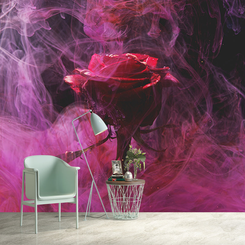 Roses Modern Style Mural Wallpaper Environment Friendly Bedroom Wall Mural