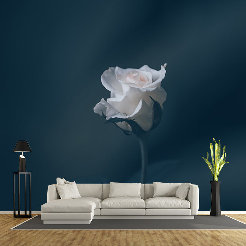 Roses Resistant Mural Wallpaper Environment Friendly Sleeping Room Wall Mural