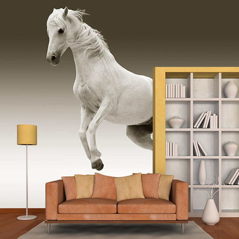 Decorative Wall Mural Wallpaper Horses Sitting Room Wall Mural
