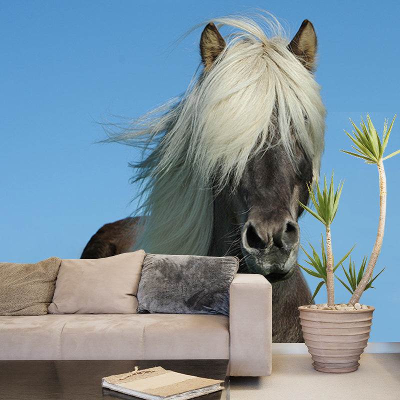 Decorative Wall Mural Wallpaper Horses Sitting Room Wall Mural