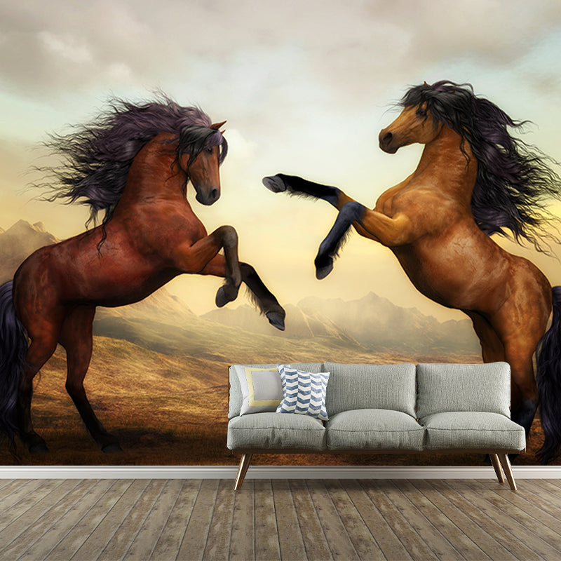 Environment Friendly Mural Wallpaper Horses Photography Bedroom Wall Mural