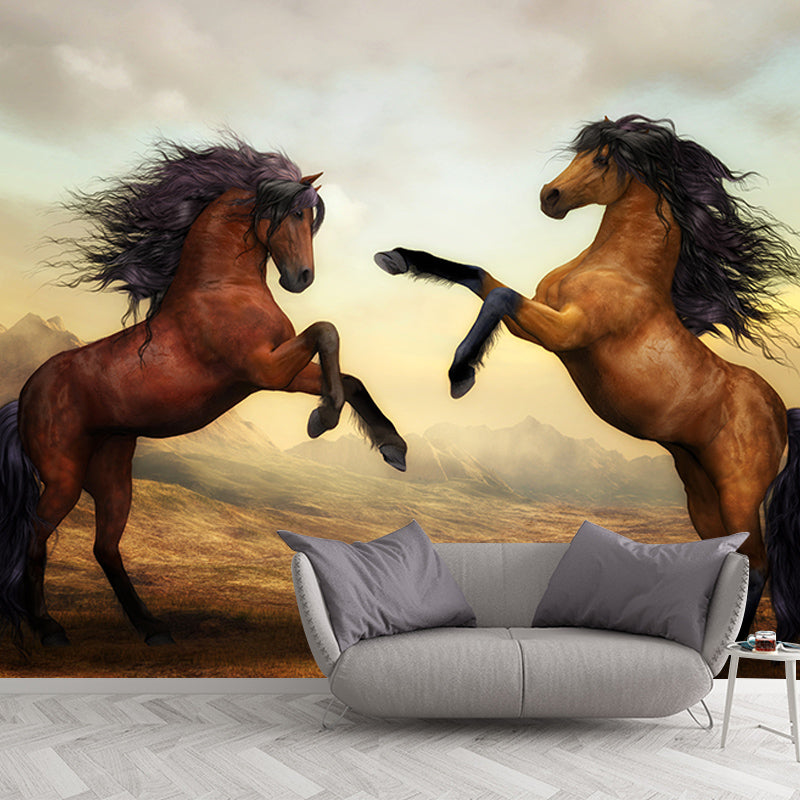 Environment Friendly Mural Wallpaper Horses Photography Bedroom Wall Mural