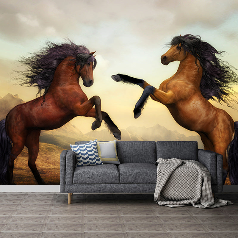 Environment Friendly Mural Wallpaper Horses Photography Bedroom Wall Mural
