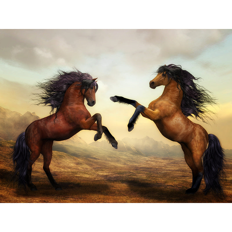 Environment Friendly Mural Wallpaper Horses Photography Bedroom Wall Mural