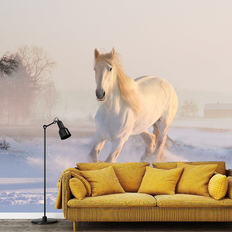 Environment Friendly Mural Wallpaper Horses Photography Bedroom Wall Mural