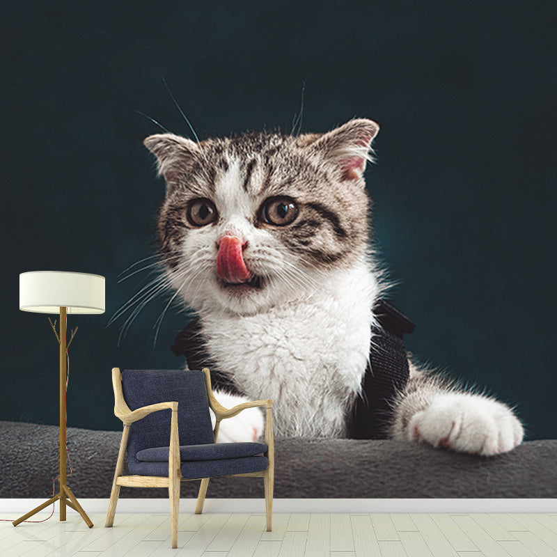 Cats Mildew Resistant Mural Wallpaper Sleeping Room Wall Mural