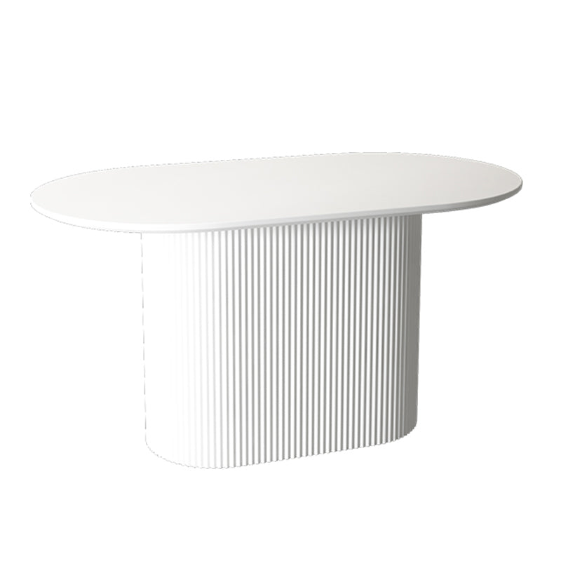 Oval Pedestal Base Dining Table Contemporary Dinette Table for Home