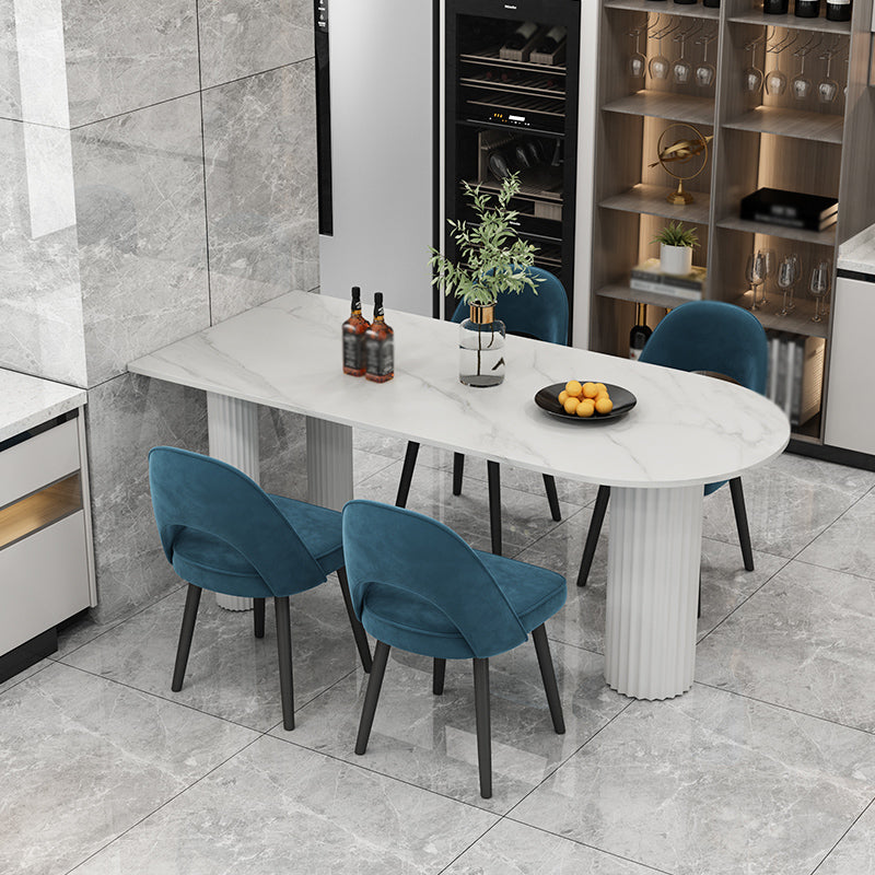 Metal Modern Free Form Table Sintered Stone Table with 3 Legs