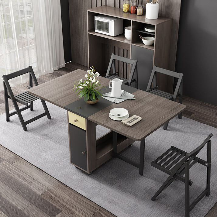 Mesa de comedor rectangular de madera Mesa de comedor de hojas abatibles de mediados de siglo